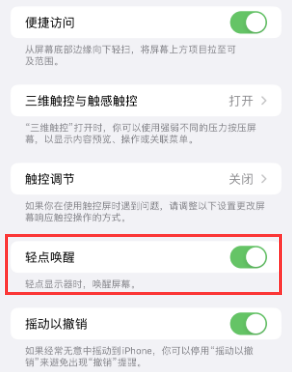 东至苹果授权维修站分享iPhone轻点无法唤醒怎么办 