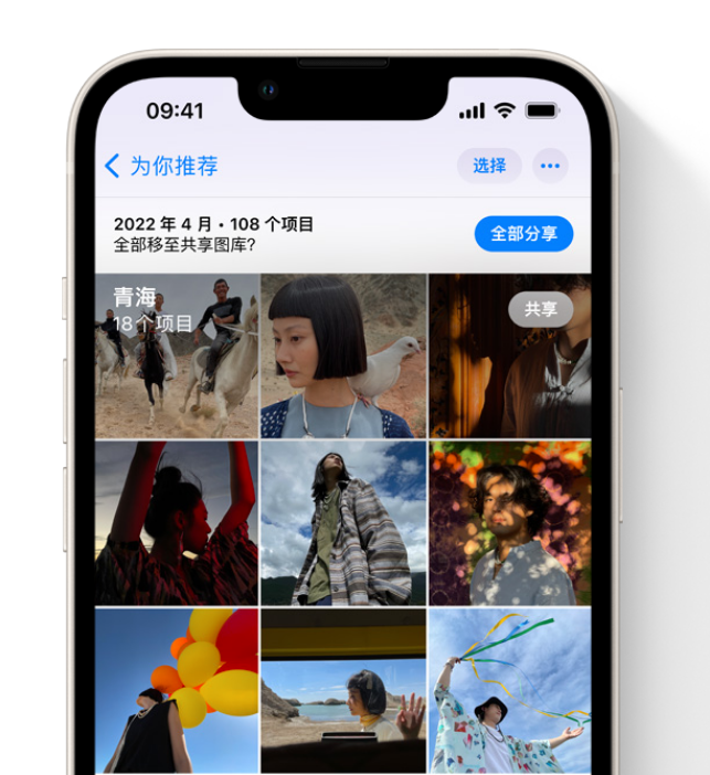 东至苹果维修网点分享在 iPhone 上使用共享图库 