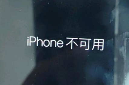 东至苹果服务网点分享锁屏界面显示“iPhone 不可用”如何解决 